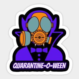 Quarantine-O-Ween Vampire Funny Undead Halloween Costume Easy Halloween Gift Quarantine Mask Leeches Cape 2020 Easy Halloween Costume Sticker